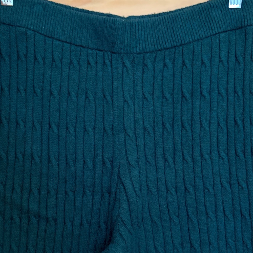 GAP hunter green Textured Wide Leg Pants